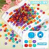 1200Pcs 6 Colors Transparent Plastic Beads KY-SZ0001-55-2