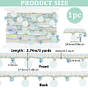 1 Skein Polyester Thread & Plastic Pendants Beaded Trim Ribbon OCOR-PH0007-75A-2