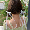 10Pcs 5 Colors  Polyester Resin Bowknot Hair Clips PHAR-CN0001-05-4