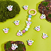 Cow Food Grade Eco-Friendly Silicone Beads SIL-WH0008-36-5