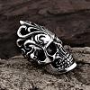 Fashion Skull 316L Surgical Stainless Steel Wide Band Rings RJEW-BB01142-10-5