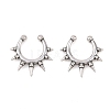 316 Stainless Steel Hoop Nose Rings AJEW-C044-05A-AS-4