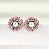 Brass Enamel Stud Earrings KK-CBA8324-27P-01-3