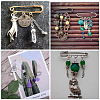 Iron Brooch Findings KK-Q491-G-5