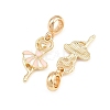 Alloy Enamel European Dangle Charms AL-CBAC2D3-18G-2