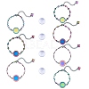 DIY Rainbow Color Blank Dome Link Bracelet Making Kit DIY-SZ0009-08-1