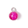 10Pcs Spray Painted Crackle Glass Charms PALLOY-JF03253-01-3