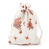 Christmas Theme Cotton Fabric Cloth Bag ABAG-H104-B-3