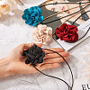 4Pcs 4 Colors Cloth Flower Collar Choker Necklace for Women Bride Wedding Party AJEW-TA0001-26-5