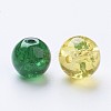 Baking Paint Crackle Glass Beads DGLA-X0006-8mm-07-3