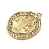 304 Stainless Steel & Rhinestone Pendants STAS-G371-09D-01G-2
