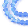 Imitate Austrian Crystal Bicone Frosted Glass Beads Strands EGLA-A039-T3mm-MB07-3