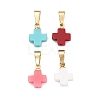 Dyed Synthetic Coral Pendants PALLOY-JF05365-1