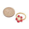 Round Seed Beads with Gemstone Beads Rings RJEW-MZ00015-05-3