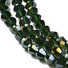 Transparent Electroplate Glass Beads Strands GLAA-F029-4mm-A25-3