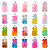  40Pcs 20 Colors Gradient Color Resin Pendants RESI-TA0001-87-11