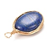 Natural Lapis Lazuli Pendants PALLOY-JF00467-04-2