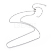 Adjustable 201 Stainless Steel Slider Necklaces MAK-L026-08A-P-1-1