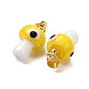 Handmade Lampwork Pendants LAMP-S069-06G-05-2
