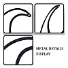 Iron Wave Wall Art Wall Decorations DIY-WH0480-01-5