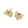 Brass Micro Pave Cubic Zirconia Charms X-KK-C252-03G-2