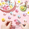 30Pcs 6 Colors Opaque Resin Pendants RESI-YW0006-11-4