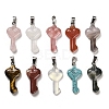 Natural & Synthetic Mixed Gemstone Pendants G-M424-01P-1