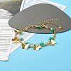 Natural Green Agate Beads Anklets Set for Girl Women AJEW-AN00450-04-4