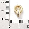 Brass Micro Pave Clear Cubic Zirconia Pendants X-ZIRC-L104-008G-3