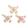 Brass Pave Cubic Zirconia Pendants CU-CBA7392-11G-1