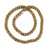 Electroplated Natural Lava Rock Beads Strands G-Q1009-G01-02E-2