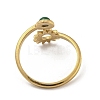 304 Stainless Steel with Synthetic Malachite Ring RJEW-Z031-01A-03-3