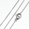 Non-Tarnish 304 Stainless Steel Curb Chain Necklaces STAS-P101-58P-1