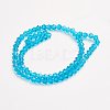 Half-Handmade Transparent Glass Beads Strands X-G02QC0N1-3