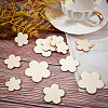 4 Bags 4 Style Natural Wooden Cabochon WOOD-CA0001-22-3