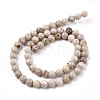 Natural Maifanite/Maifan Stone Beads Strands X-G-I187-6mm-01-6