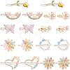 4 Bags 2 Styles Alloy & Resin Clip Hair Barrettes PHAR-SC0001-005-1