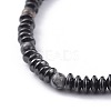 Non-Magnetic Synthetic Hematite Beads Stretch Bracelets BJEW-JB04660-04-3