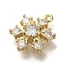 Rack Plating Brass Micro Pave Cubic Zirconia Pendants KK-M014-10A-G-2