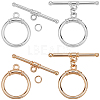10Pcs 2 Colors Brass Toggle Clasps KK-BBC0021-22B-1