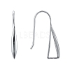 Rhodium Plated 925 Sterling Silver Earring Hooks STER-F033-41P-2