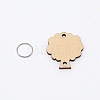 Tree Shape Unfinished Wood Cutouts Ornaments WOOD-WH0115-50-2