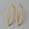 Golden Brass Hollow Geometry Stud Earrings EJEW-WH0012-127F-1