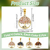 24Pcs 4 Styles Natural Mixed Gemstone European Dangle Charms FIND-AR0004-37-2