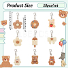 Flower/Ice Lolly/Bowknot Resin Pendant Locking Stitch Markers HJEW-AB00658-2