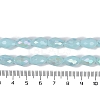 Opaque Solid Color Electroplate Glass Beads Strands LS-EGLA-N013-P10mm-B11-4