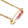 201 Stainless Steel Safety Pins Pendant Necklaces NJEW-JN03002-01-1