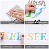 Translucent PVC Self Adhesive Wall Stickers STIC-WH0015-041-6