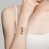 5Pcs Brass Beaded Stretch Bracelets Set BJEW-AN0001-03-4