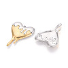 304 Stainless Steel Melting Heart Pendants STAS-T073-73GP-2